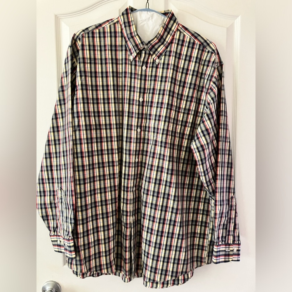 Brooks Brothers “Original Polo Shirt” plaid button down, size XL, 100% Cotton